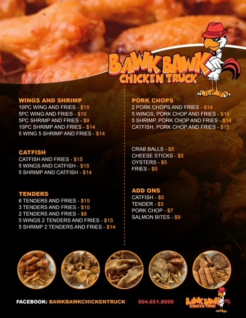 Bawk Bawk menu 1