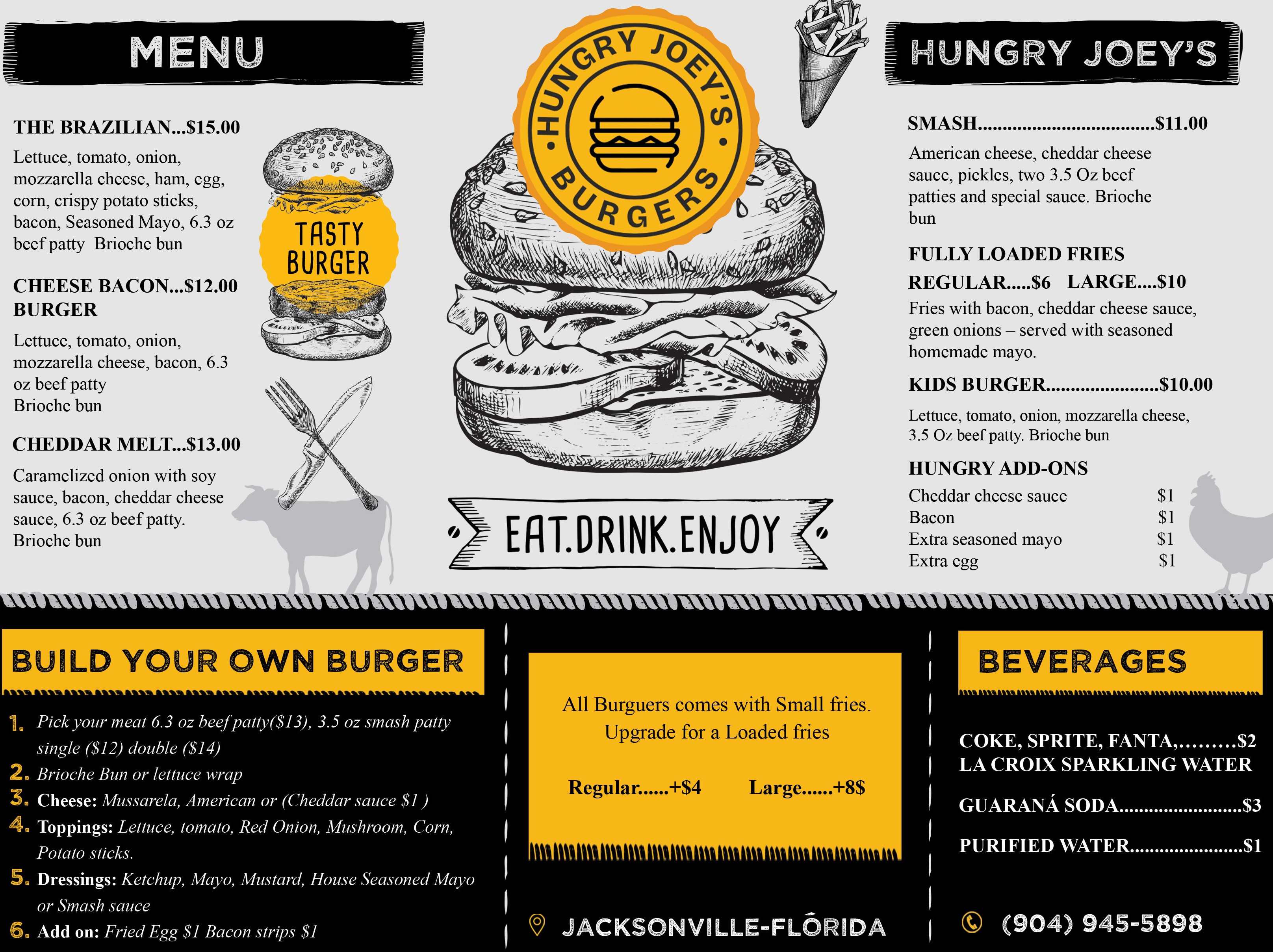 Hungry Joey Food Truck Menu 2025